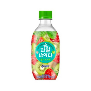 Sunkist Fruit Soda Strawberry & Kiwi 380Ml (24/Carton)