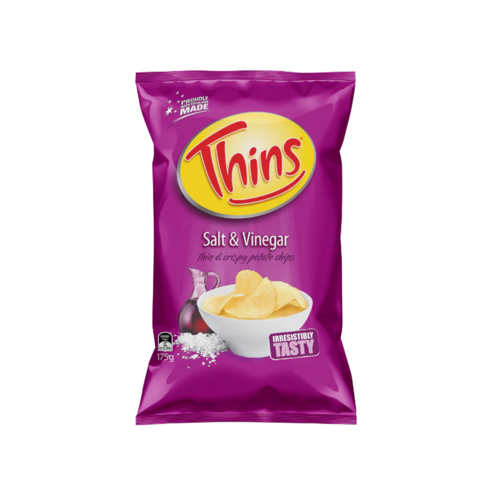 Thins - Salt & Vinegar 45Gr (18/Carton)