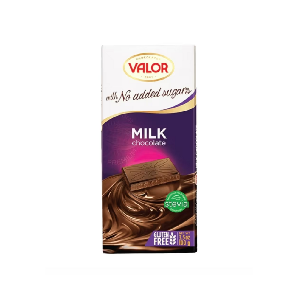 Valor - Milk Chocolate No Sugar Added 100Gr (17/Box)