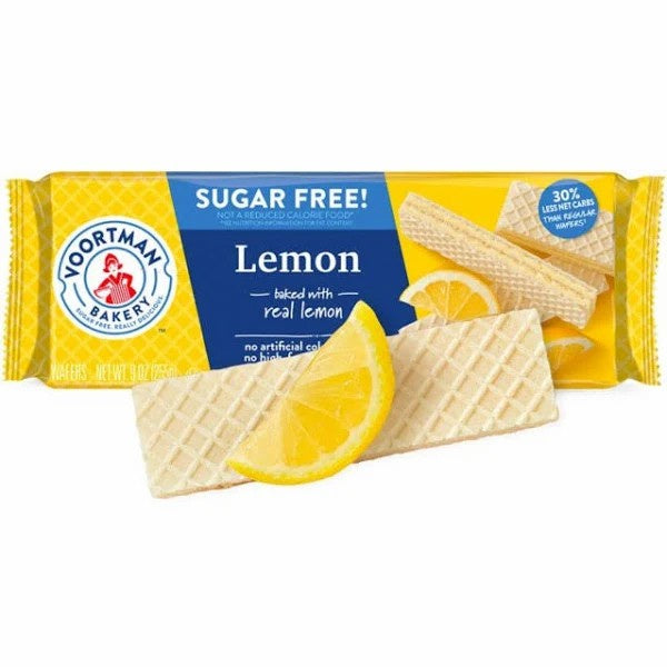 Voortman Bakery - Sugar Free Lemon Wafers 255Gr (12/Carton)