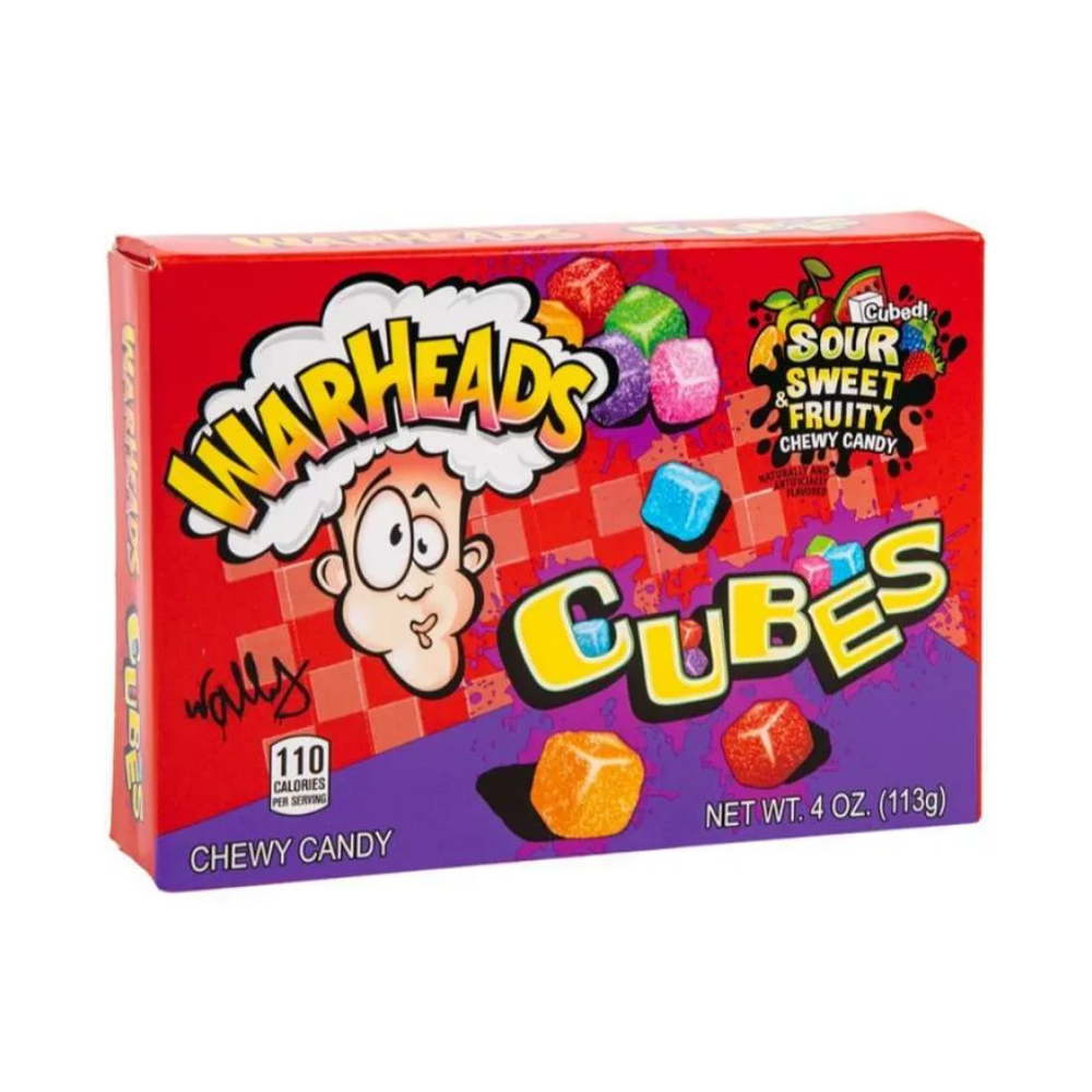 Warheads - Sour Chewy Cubes Box 4Oz (12/carton)