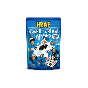 
            
                Load image into Gallery viewer, HBAF Cookie &amp;amp; Cream Almond (120g) - Front
            
        