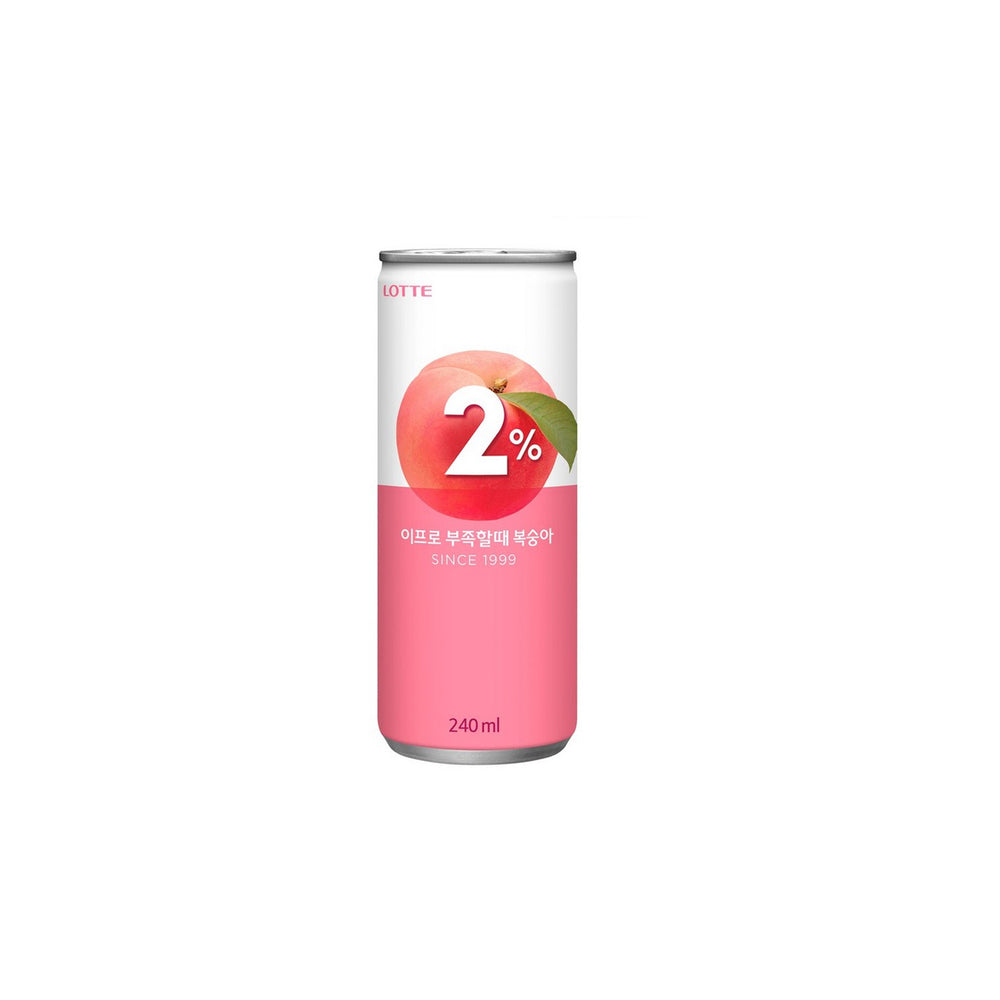 
            
                Load image into Gallery viewer, Lotte - Chilsung Refreshing water 2% peach flavour (240ml) - front
            
        