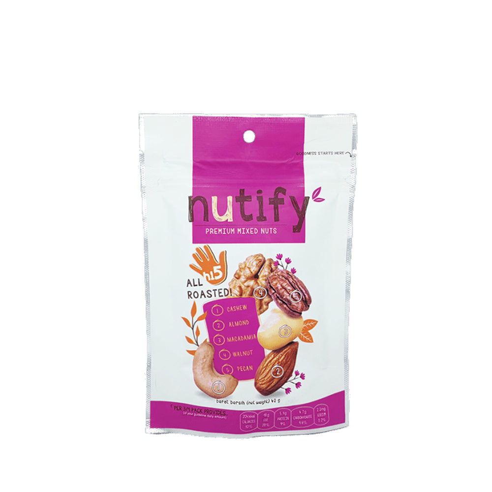 
            
                Load image into Gallery viewer, Nutify - hi5 Mix Premium Mixed Nuts (40g) - Front
            
        